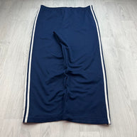 VINTAGE Y2K ADIDAS SIDE STRIPE BAGGY TRACKSUIT BOTTOMS NAVY