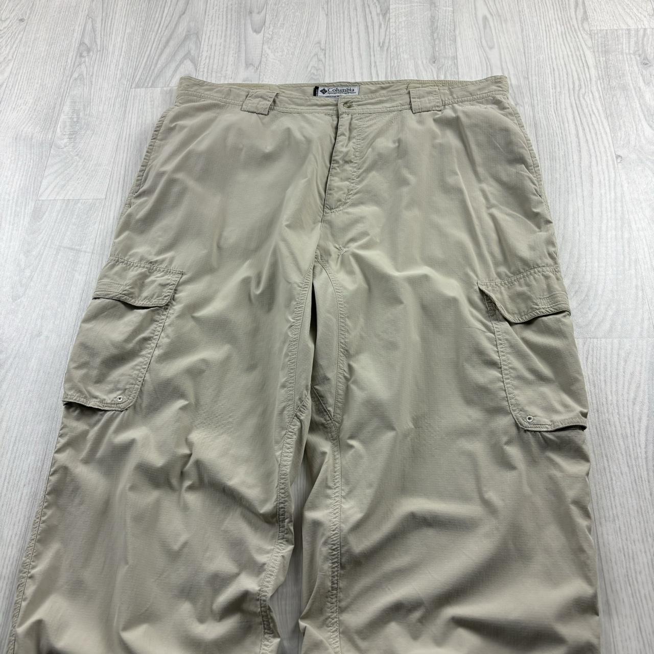 VINTAGE Y2K COLUMBIA BAGGY CARGO TRACKSUIT BOTTOMS CREAM