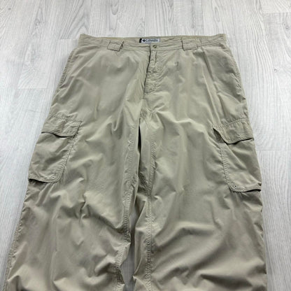 VINTAGE Y2K COLUMBIA BAGGY CARGO TRACKSUIT BOTTOMS CREAM