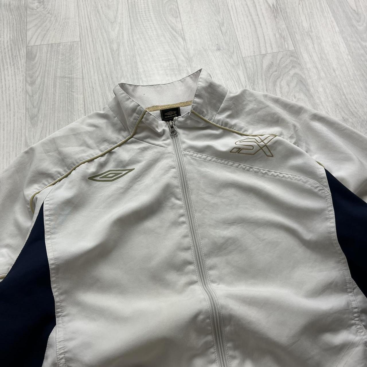 VINTAGE Y2K UMBRO WINDBREAKER TRACK JACKET WHITE