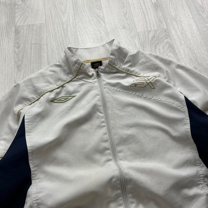VINTAGE Y2K UMBRO WINDBREAKER TRACK JACKET WHITE