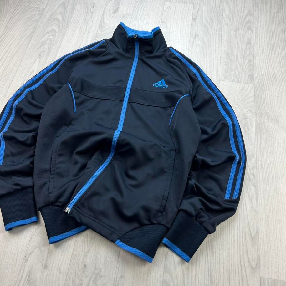 VINTAGE Y2K ADIDAS ZIP UP TRACK JACKET NAVY BLUE