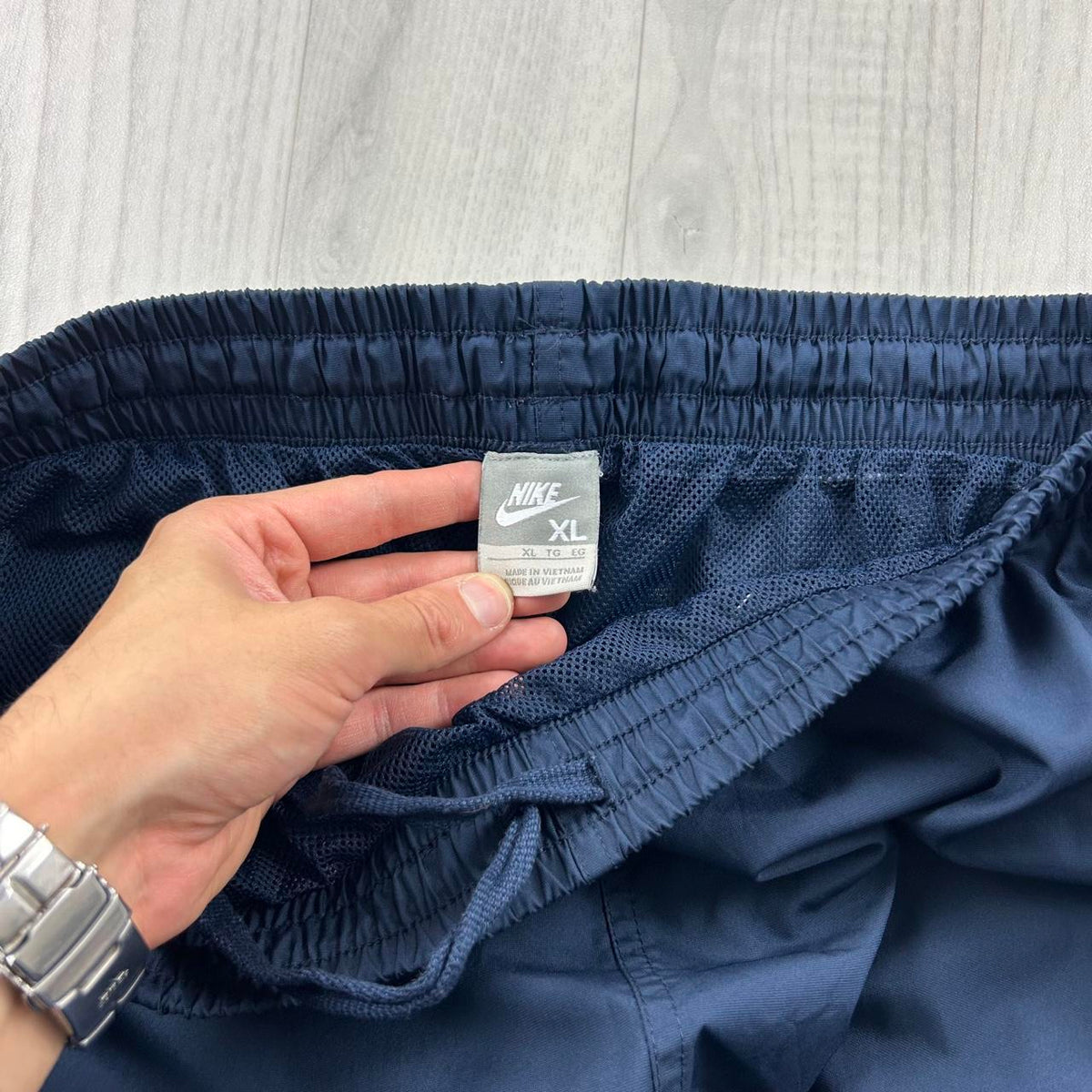 VINTAGE Y2K NIKE WIDE LEG TRACKSUIT BOTTOMS NAVY