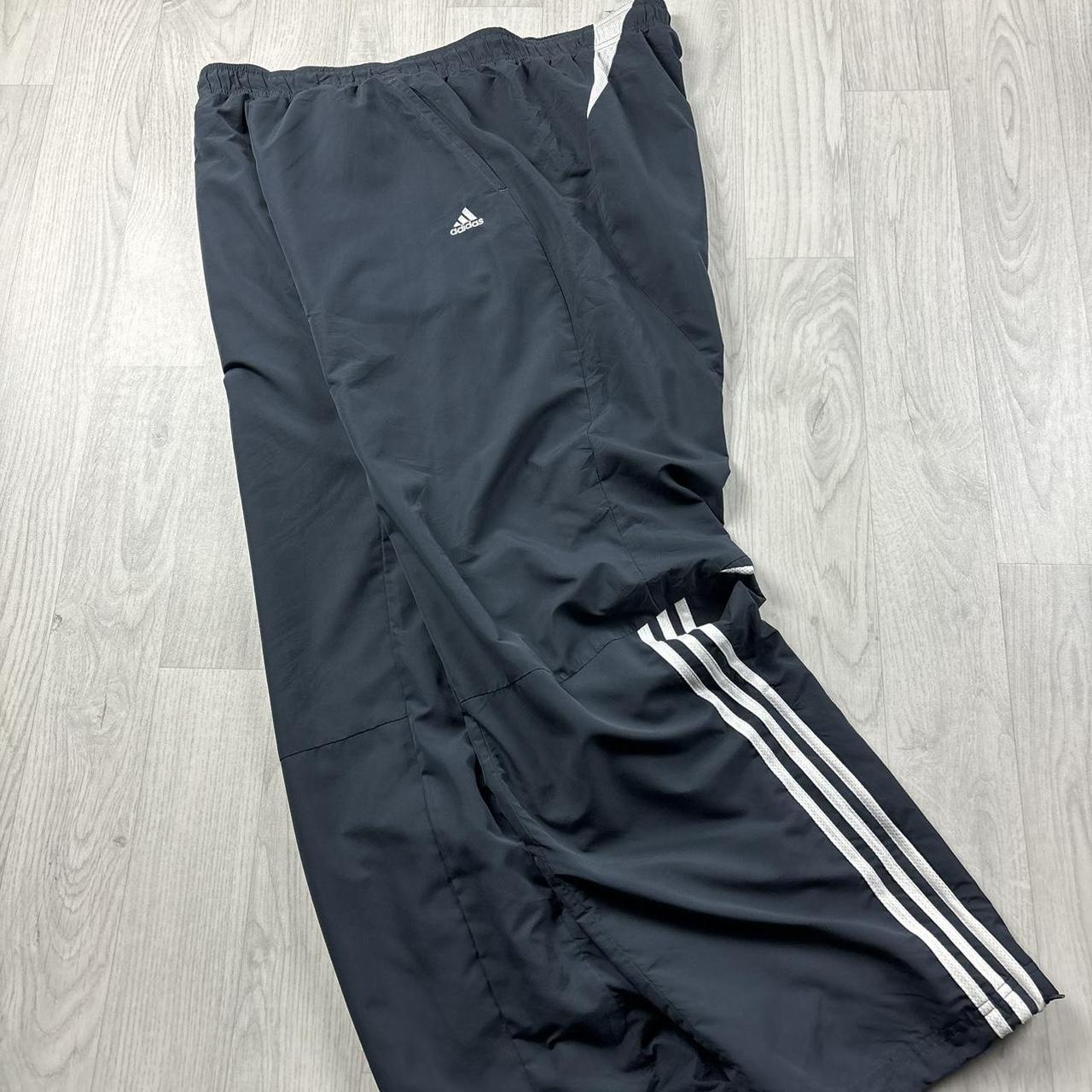 VINTAGE Y2K ADIDAS BAGGY TRACKSUIT BOTTOMS GREY
