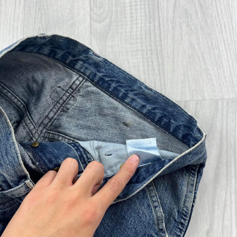 VINTAGE Y2K G STAR BAGGY UTILITY JEANS BLUE