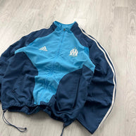 VINTAGE 04/05 ADIDAS MARSEILLE FOOTBALL LIGHTWEIGHT JACKET BLUE