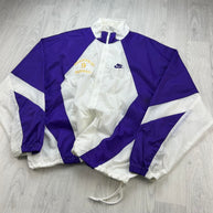 VINTAGE 90s NIKE WINDBREAKER JACKET PURPLE / WHITE