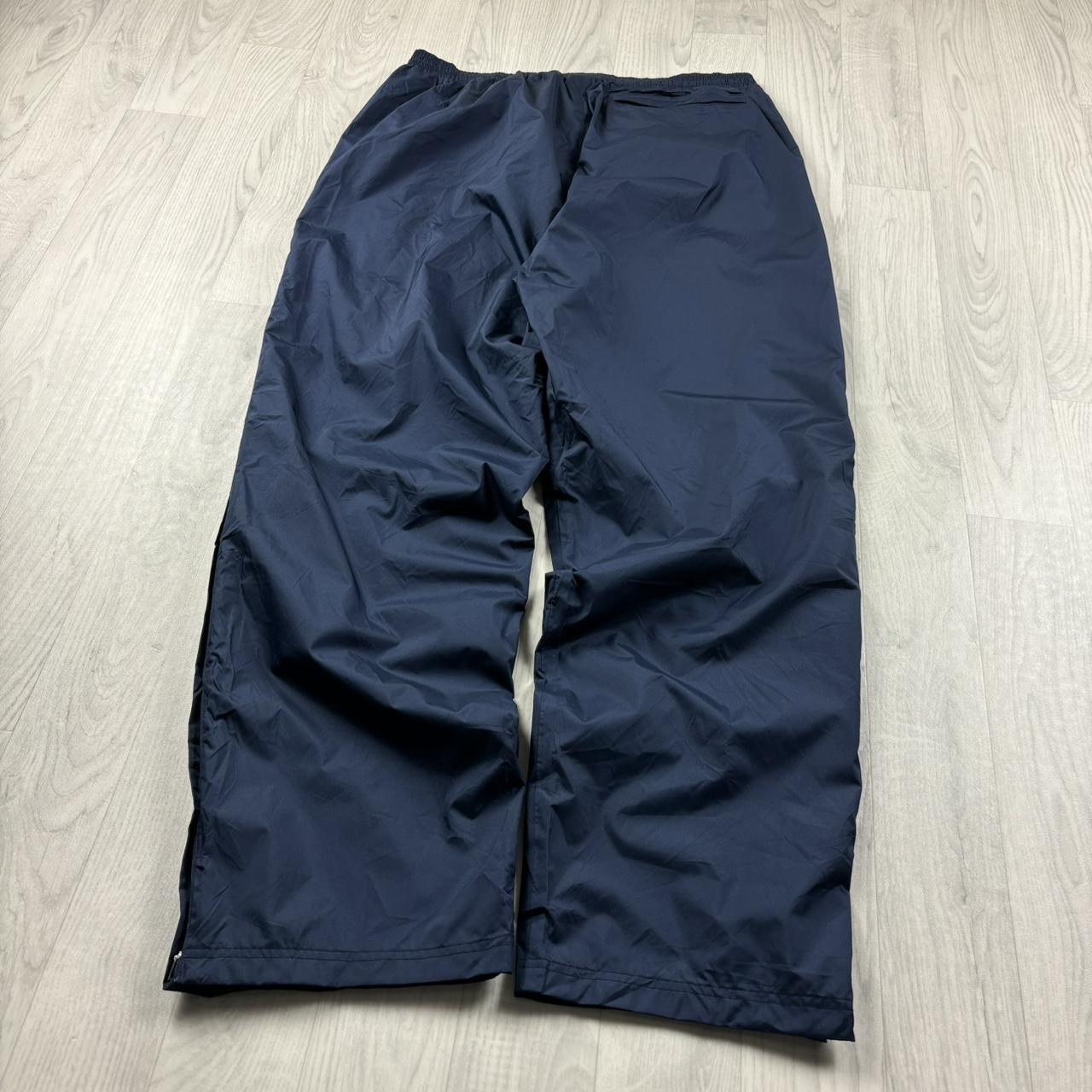 VINTAGE Y2K ADIDAS TEAM BAGGY TRACKSUIT BOTTOMS NAVY