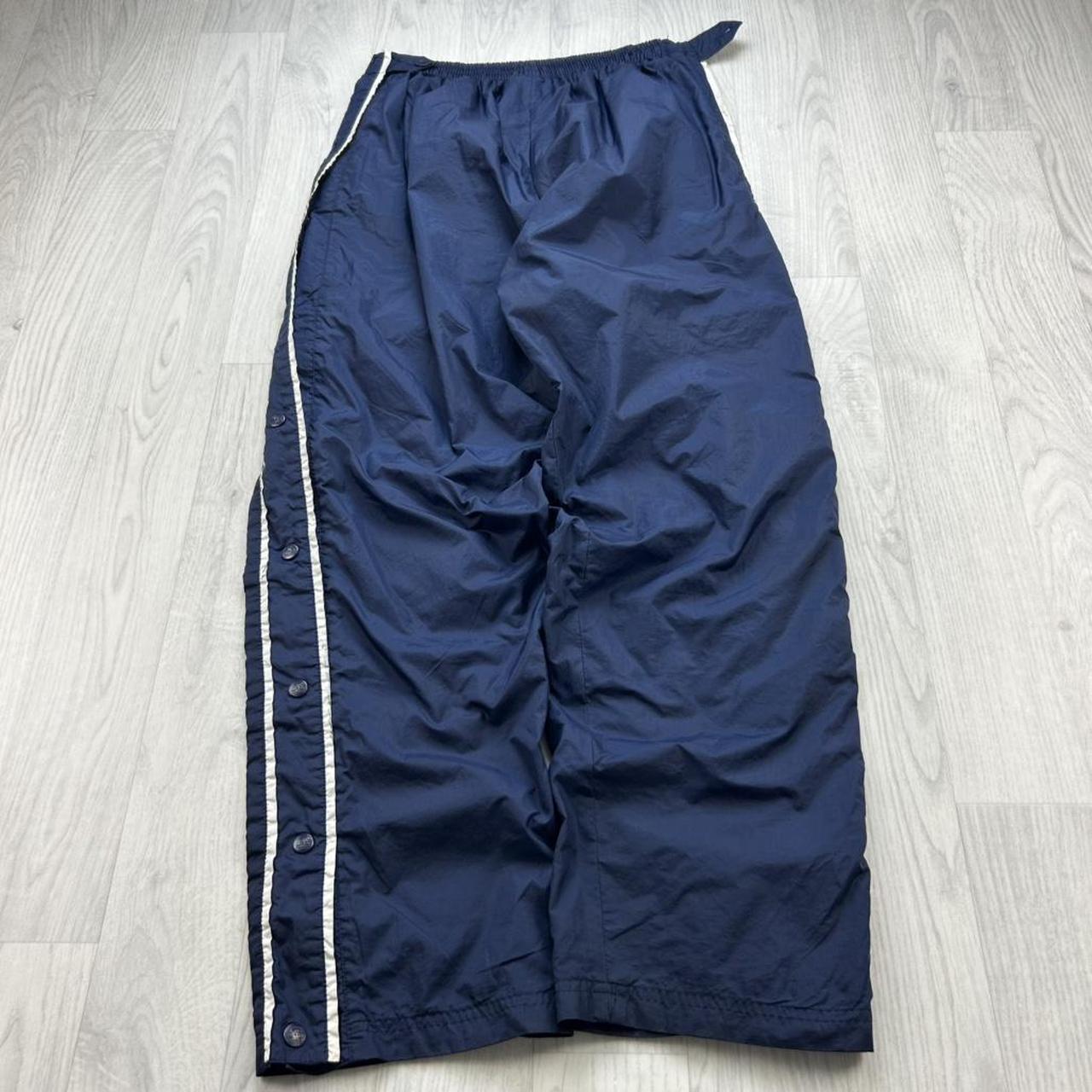 VINTAGE Y2K STARTER BAGGY TRACKSUIT BOTTOMS NAVY