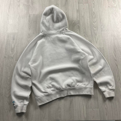 VINTAGE Y2K ANIMAL CENTRE LOGO SURF HOODIE WHITE