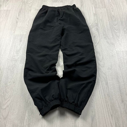 ADIDAS STRAIGHT LEG BAGGY TRACKSUIT BOTTOMS BLACK