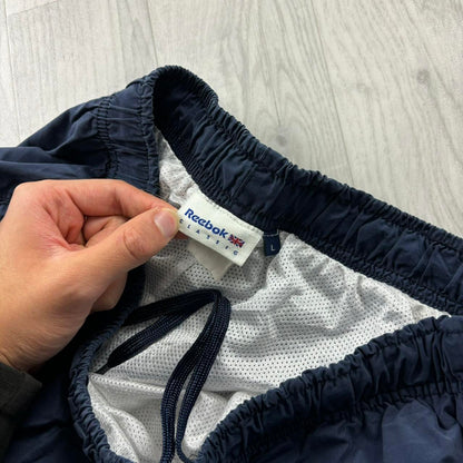 VINTAGE 00s REEBOK CLASSIC STRAIGHT LEG BAGGY TRACKSUIT BOTTOMS NAVY (L)
