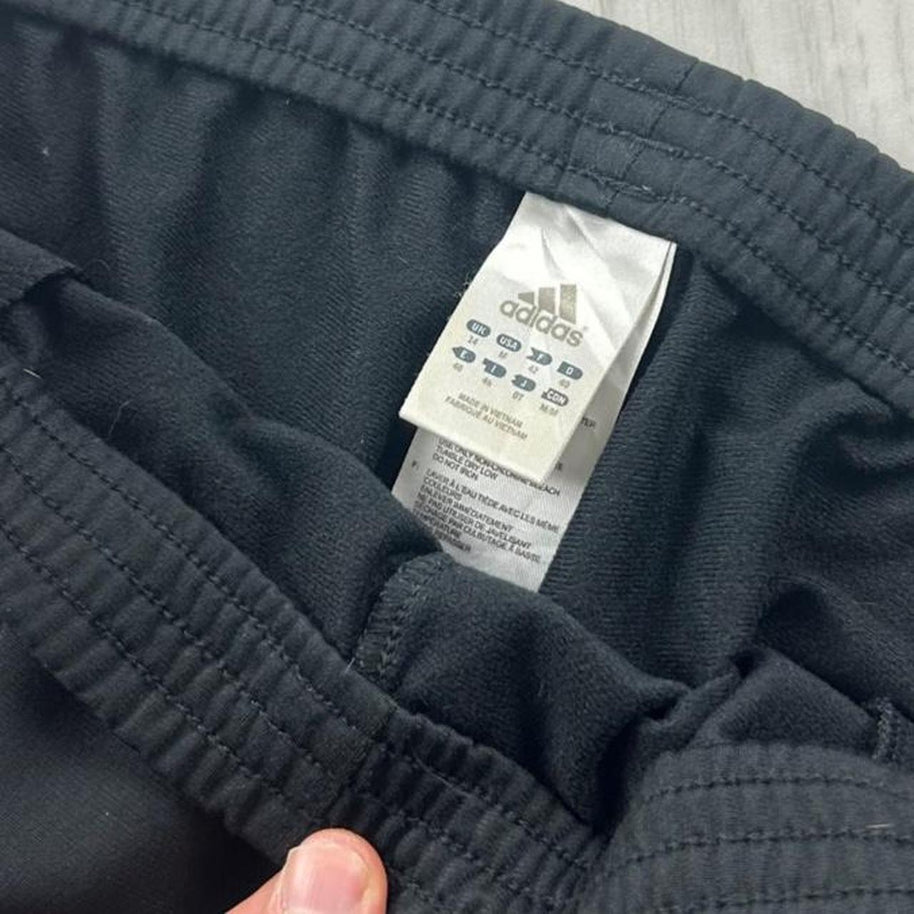 VINTAGE Y2K ADIDAS STRAIGHT LEG TRACKSUIT BOTTOMS BLACK / PINK