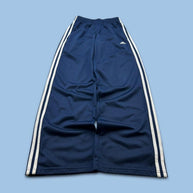 VINTAGE Y2K ADIDAS SIDE STRIPE BAGGY TRACKSUIT BOTTOMS NAVY