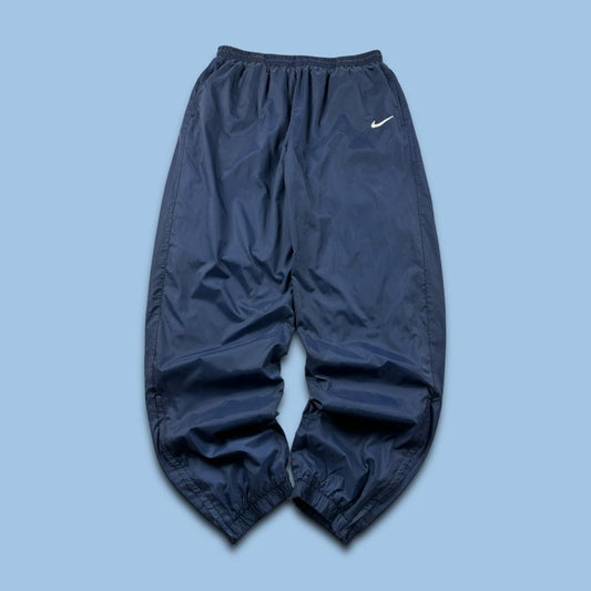 VINTAGE 90s NIKE BAGGY TRACKSUIT BOTTOMS NAVY BLUE