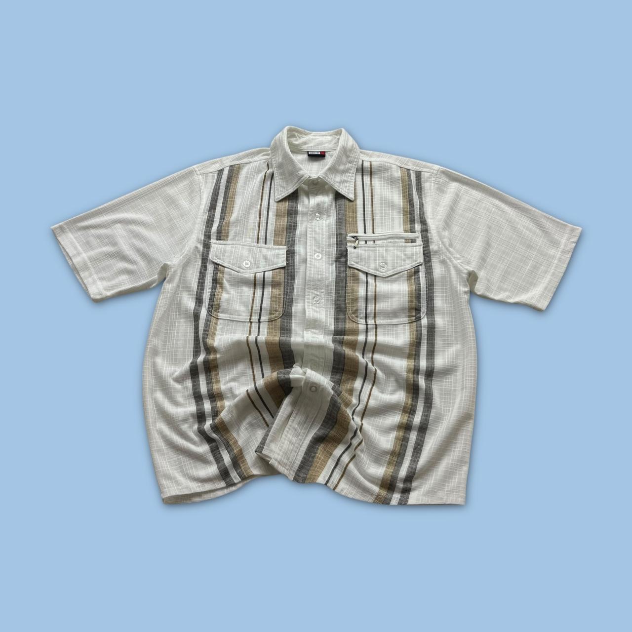 VINTAGE Y2K SHORT SLEEVE SHIRT WHITE