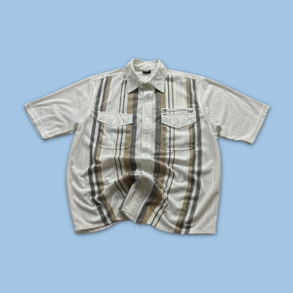VINTAGE Y2K SHORT SLEEVE SHIRT WHITE