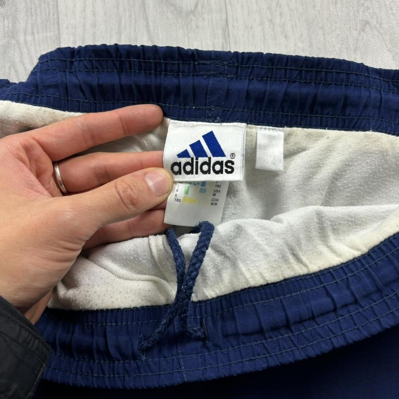 VINTAGE Y2K ADIDAS BAGGY TRACKSUIT BOTTOMS NAVY BLUE