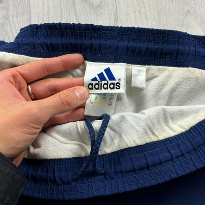 VINTAGE Y2K ADIDAS BAGGY TRACKSUIT BOTTOMS NAVY BLUE