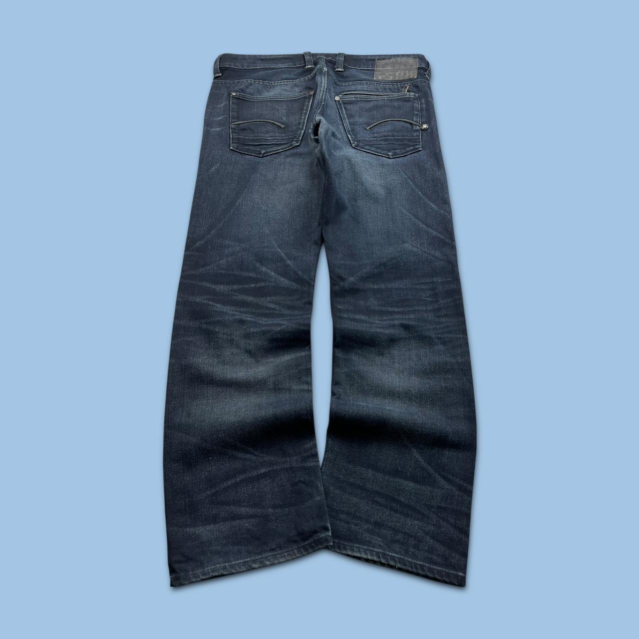 VINTAGE G STAR STRAIGHT LEG JEANS NAVY