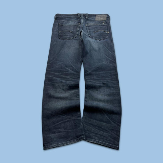 VINTAGE G STAR STRAIGHT LEG JEANS NAVY