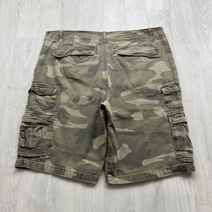 VINTAGE Y2K OCEAN PACIFIC BAGGY CAMO CARGO SHORTS