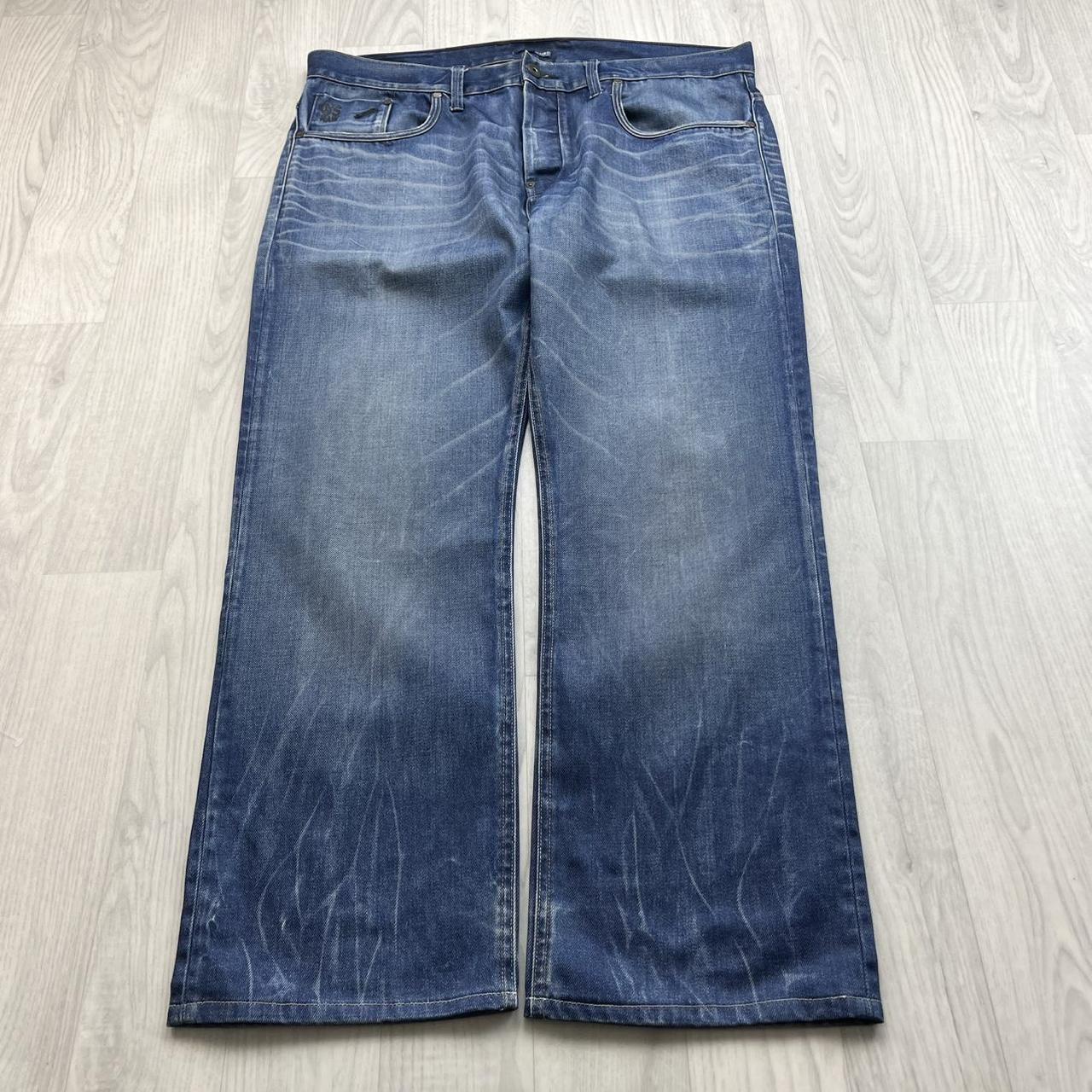 VINTAGE G STAR BAGGY STRAIGHT LEG JEANS BLUE