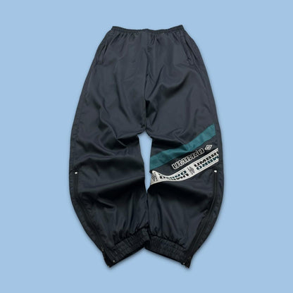 VINTAGE Y2K UMBRO BAGGY TRACKSUIT BOTTOMS BLACK