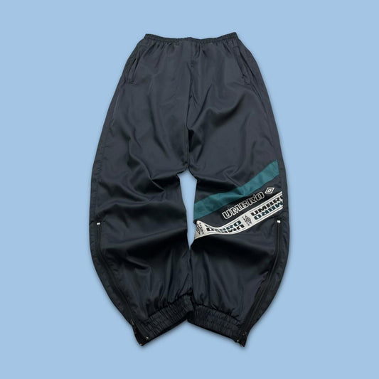 VINTAGE Y2K UMBRO BAGGY TRACKSUIT BOTTOMS BLACK