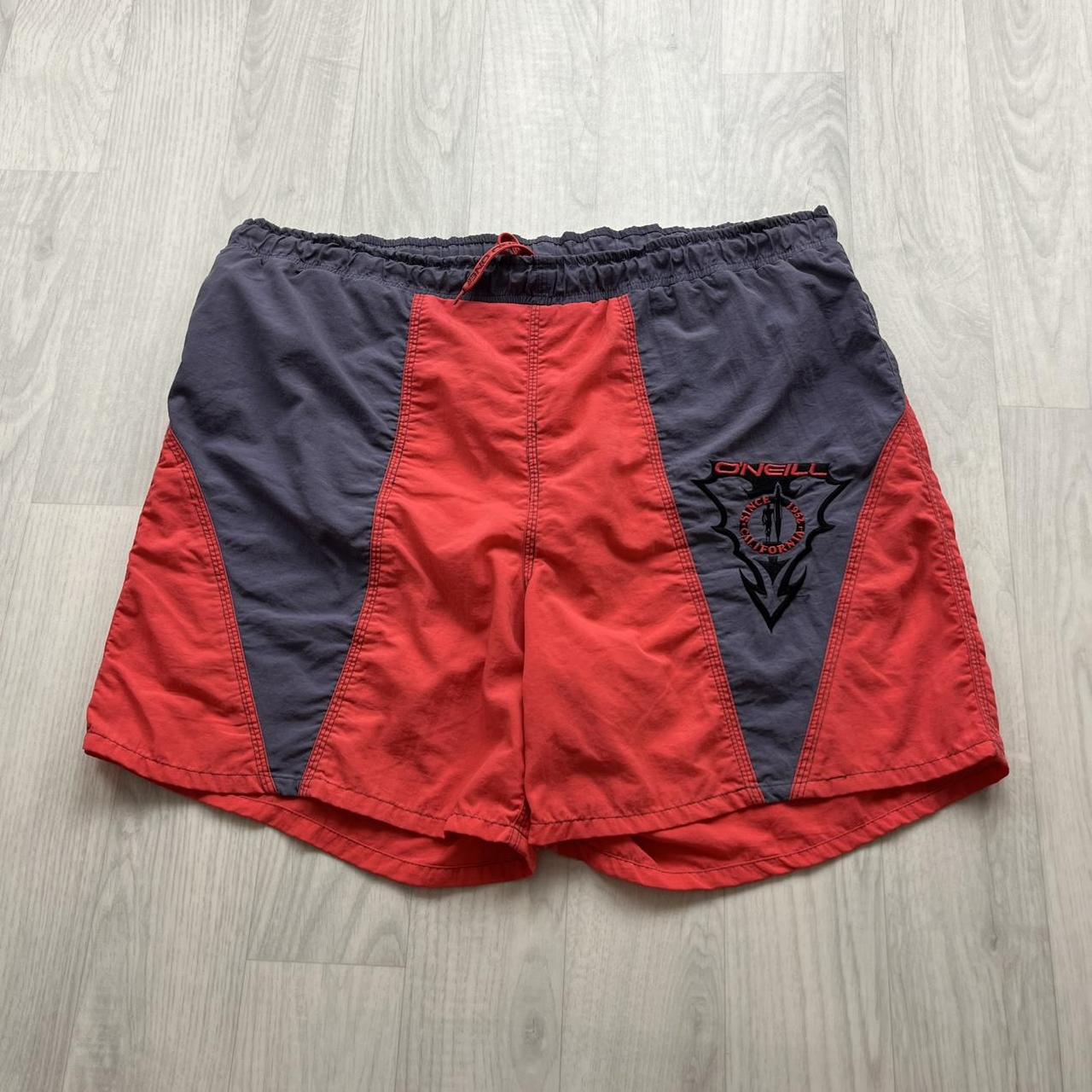 VINTAGE Y2K ONEILL SWIM SHORTS RED PURPLE