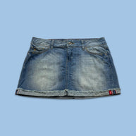 VINTAGE Y2K EDC ESPRIT DENIM MINI SKIRT BLUE