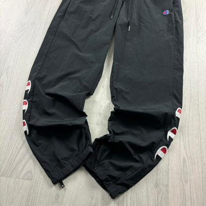 VINTAGE Y2K CHAMPION BAGGY TRACKSUIT BOTTOMS BLACK