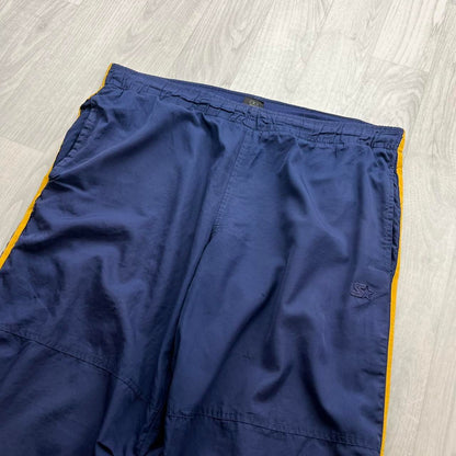 VINTAGE Y2K STARTER BAGGY TRACKSUIT BOTTOMS NAVY YELLOW