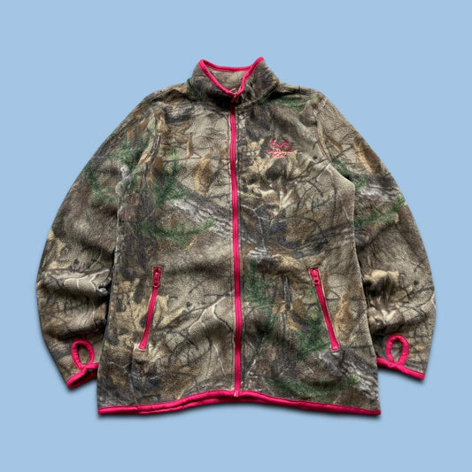 VINTAGE REALTREE ZIP UP FLEECE CAMO PINK