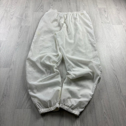 VINTAGE 90s NIKE BAGGY TRACKSUIT BOTTOMS WHITE