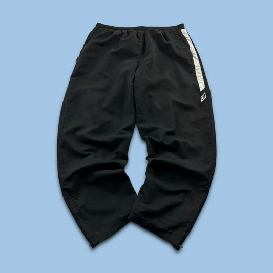VINTAGE Y2K UMBRO BAGGY TRACKSUIT BOTTOMS BLACK