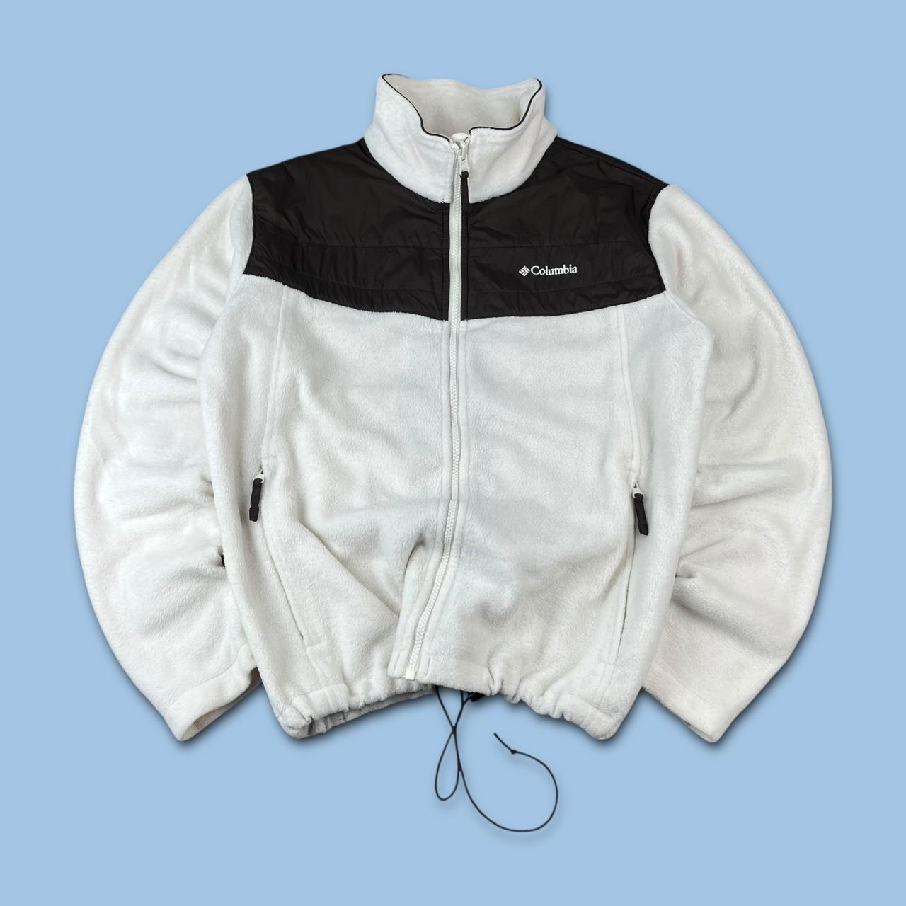 VINTAGE 00s COLUMBIA TECHNICAL FLEECE JACKET WHITE