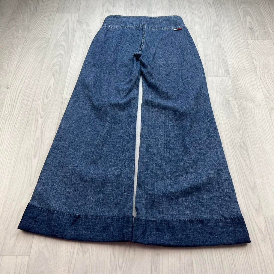 VINTAGE Y2K TOMMY HILFIGER LOW RISE FLARED JEANS BLUE