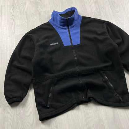 VINTAGE Y2K COLUMBIA ZIP UP TECHNICAL FLEECE BLACK