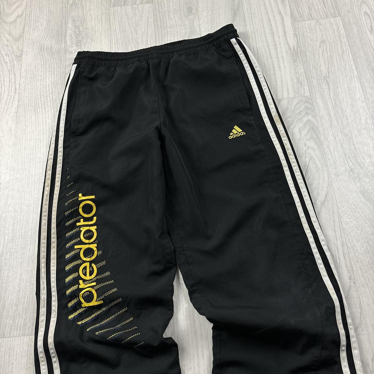 VINTAGE Y2K ADIDAS BAGGY TRACKSUIT BOTTOMS BLACK