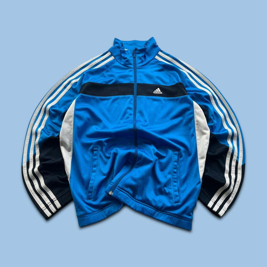 VINTAGE Y2K ADIDAS TRACKSUIT JACKET BLUE WHITE