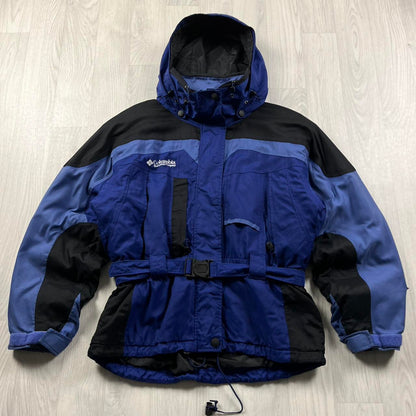 VINTAGE 00s COLUMBIA TECHNICAL HOODED SKI JACKET BLUE
