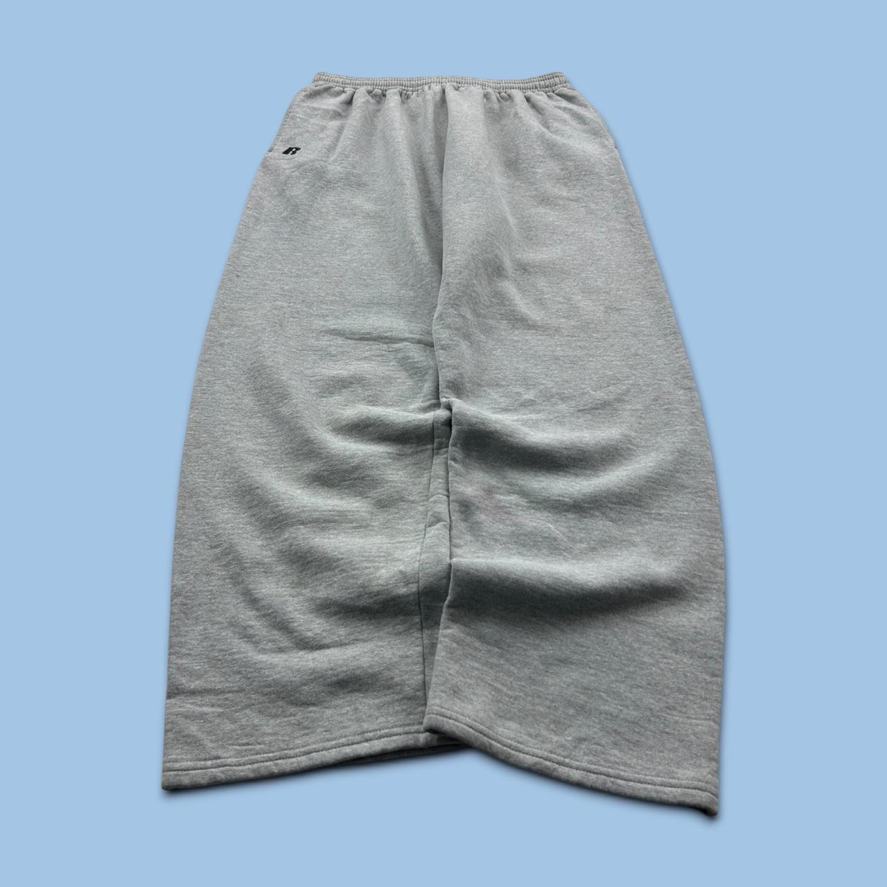 VINTAGE Y2K RUSSELL ATHLETIC BLANK BAGGY COTTON SWEATPANTS GREY