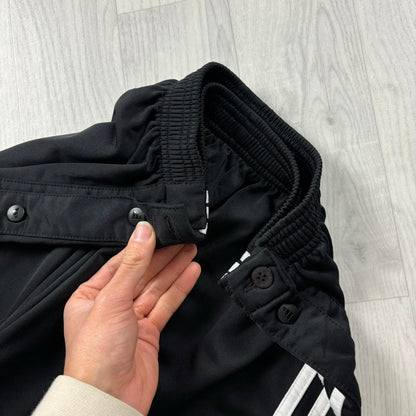 VINTAGE 90s ADIDAS BAGGY POPPER TRACKSUIT BOTTOMS BLACK