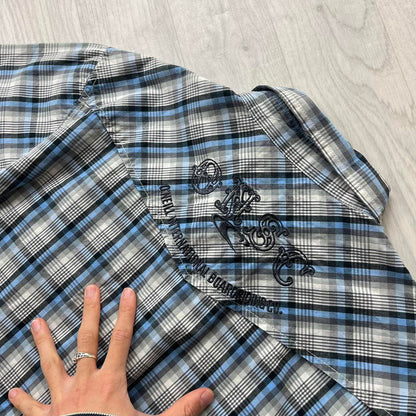 VINTAGE Y2K ONEILL PLAID SHORT SLEEVE SHIRT BLUE
