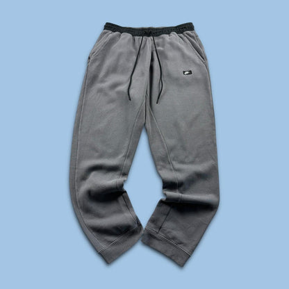 VINTAGE NIKE STRAIGHT LEG COTTON SWEATPANTS GREY