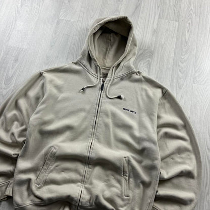 VINTAGE Y2K TEDDY SMITH SPELL OUT HOODIE CREAM