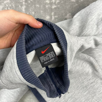 VINTAGE Y2K NIKE QUARTER ZIP SWEATSHIRT GREY
