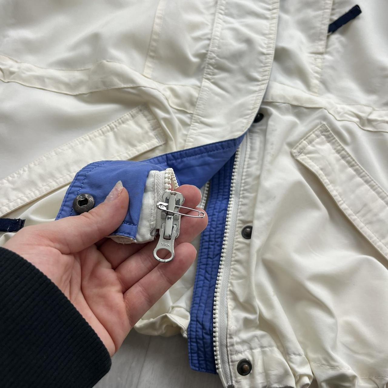 VINTAGE 00s COLUMBIA TECHNICAL UTILITY HEAVY SKI JACKET CREAM