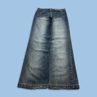 VINTAGE Y2K BRIDLE BAGGY JEANS NAVY BLUE WASH